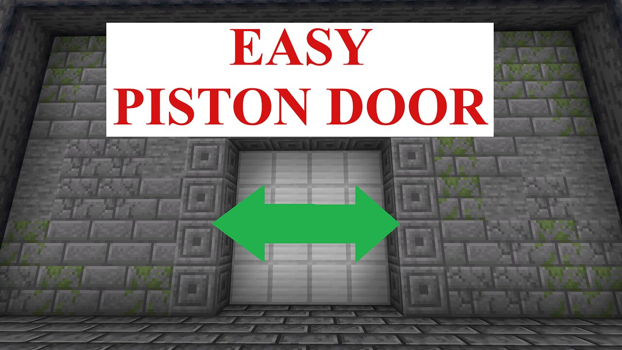 Easy 4x4 Semi Sliding Door For Minecraft Bedrock