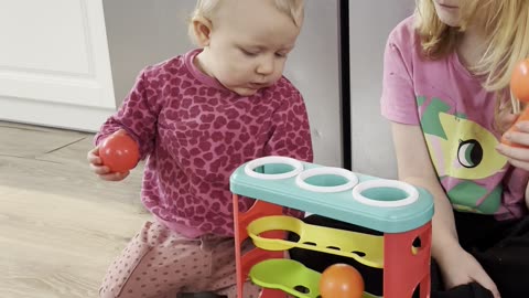 Big Sister Teaching Baby Kayla