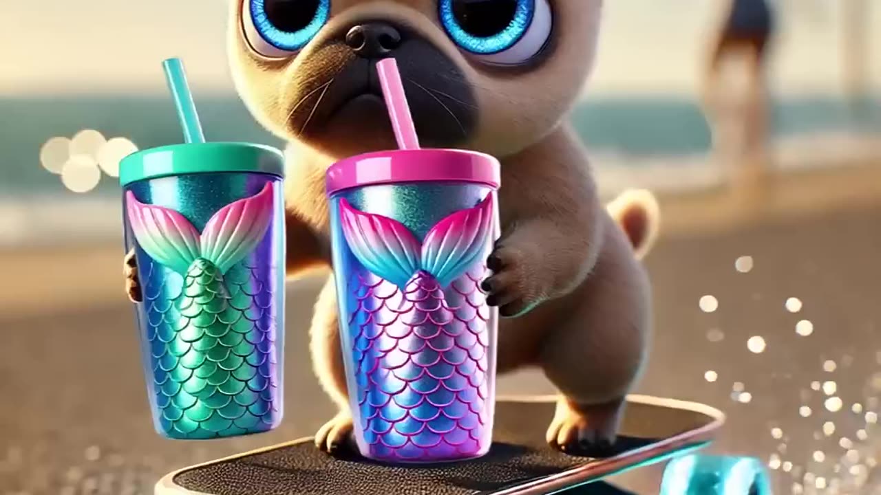 Why Did This Cute Dog Buy TWO Mermaid Cups? The Ending is SO Heartwarming! 😭❤️