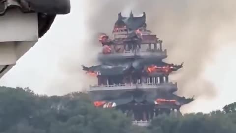 Fire Breaks Out At 1,500 Year Old Yongqing Chinese Temple