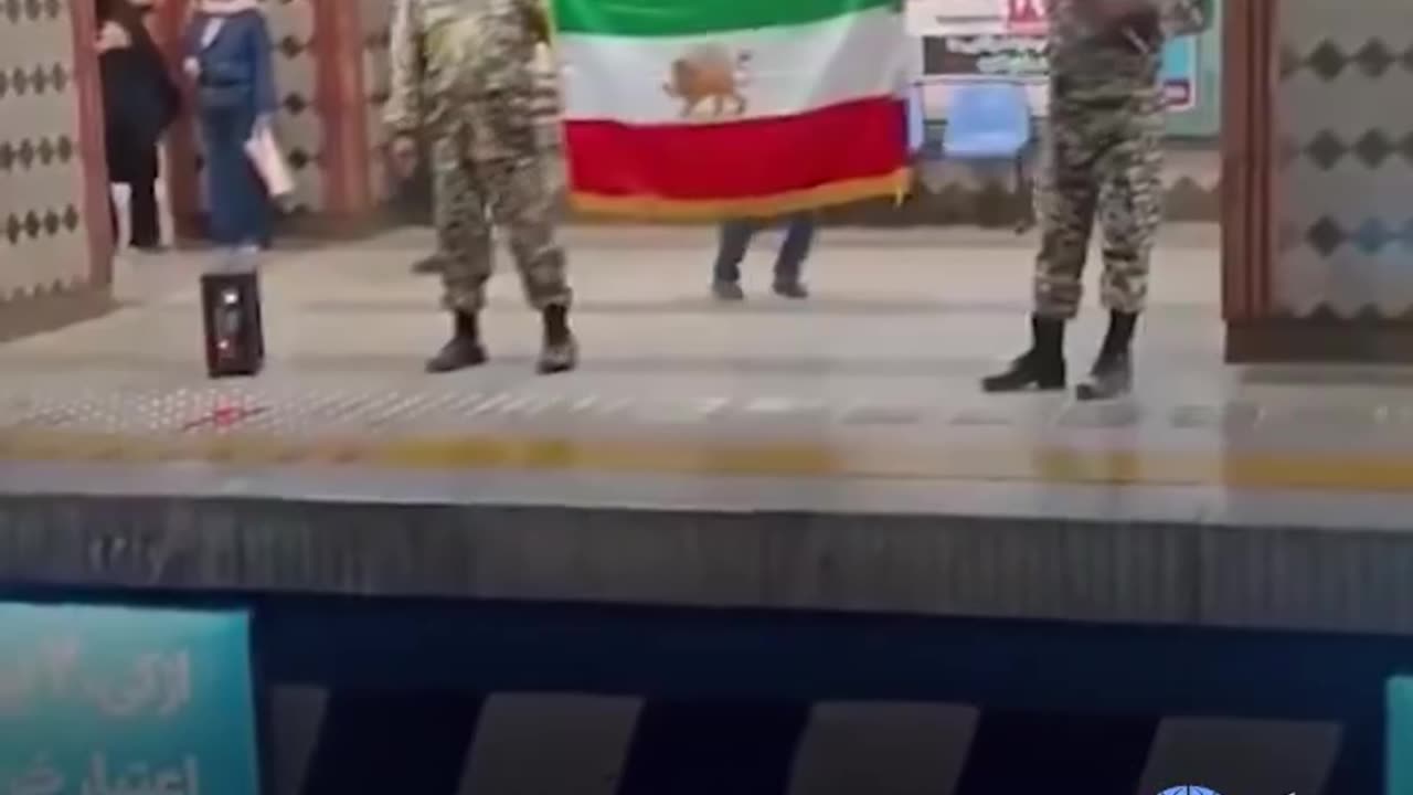 The two Iranian security officers who raised the Shah’s flag in public were ARRESTED