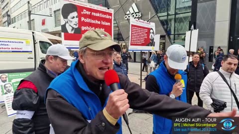 BPE-Kundgebung Frankfurt 20.4.2024 - Aufklärung ü.d. Politischen Islam (Abbruch´s`Demo)