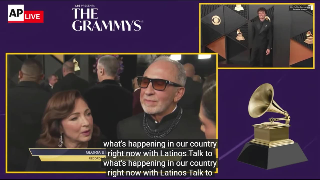 Gloria Estefan Speaks Out On Immigration at Grammys