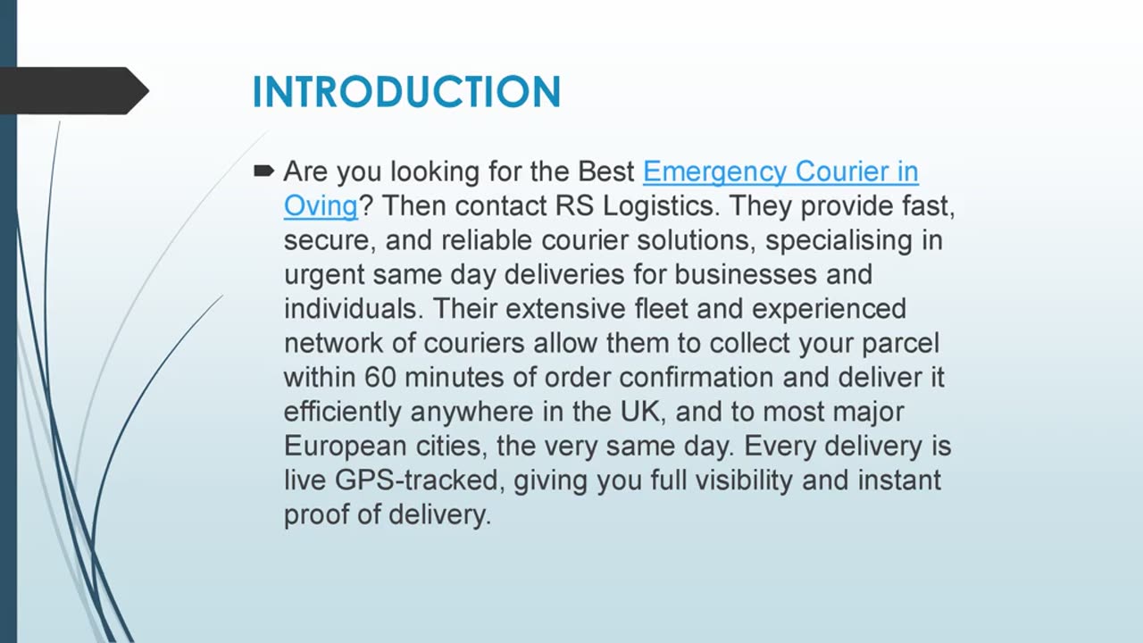 Best Emergency Courier in Oving
