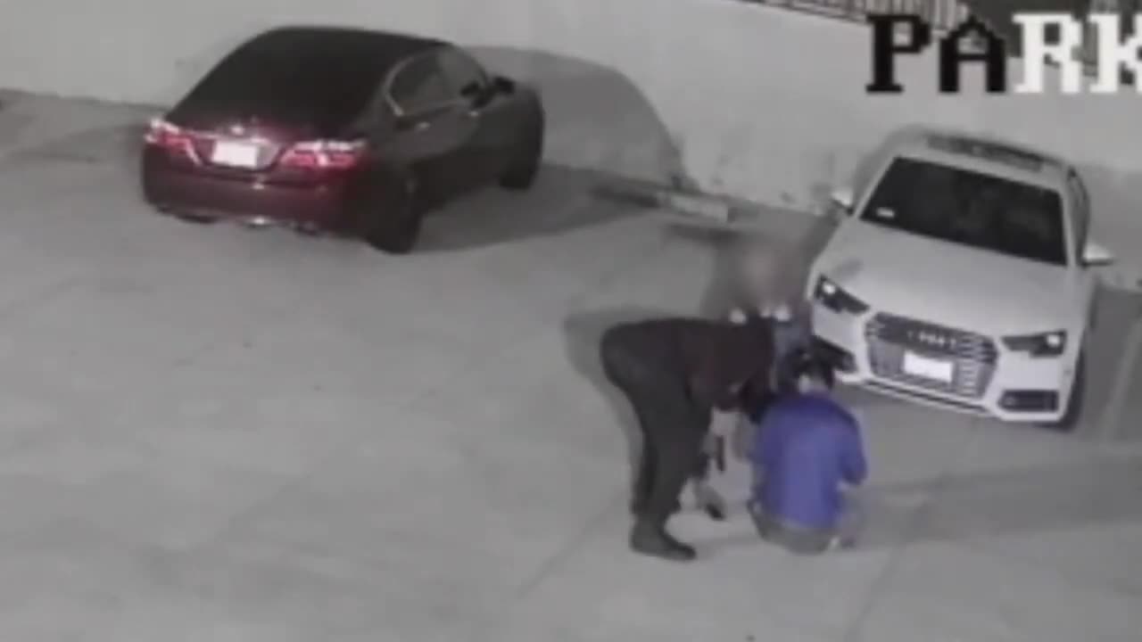 Armed Black Thug Robbing a Couple in Los Angeles