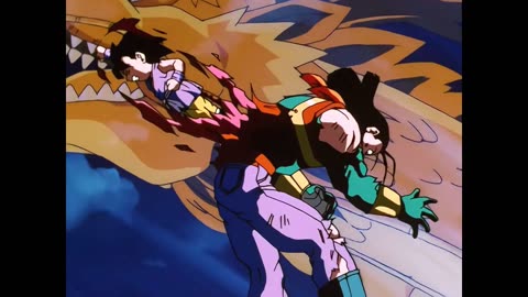 Goku Uses the Dragon Fist Against Super Android 17 HD - Dragon Ball GT
