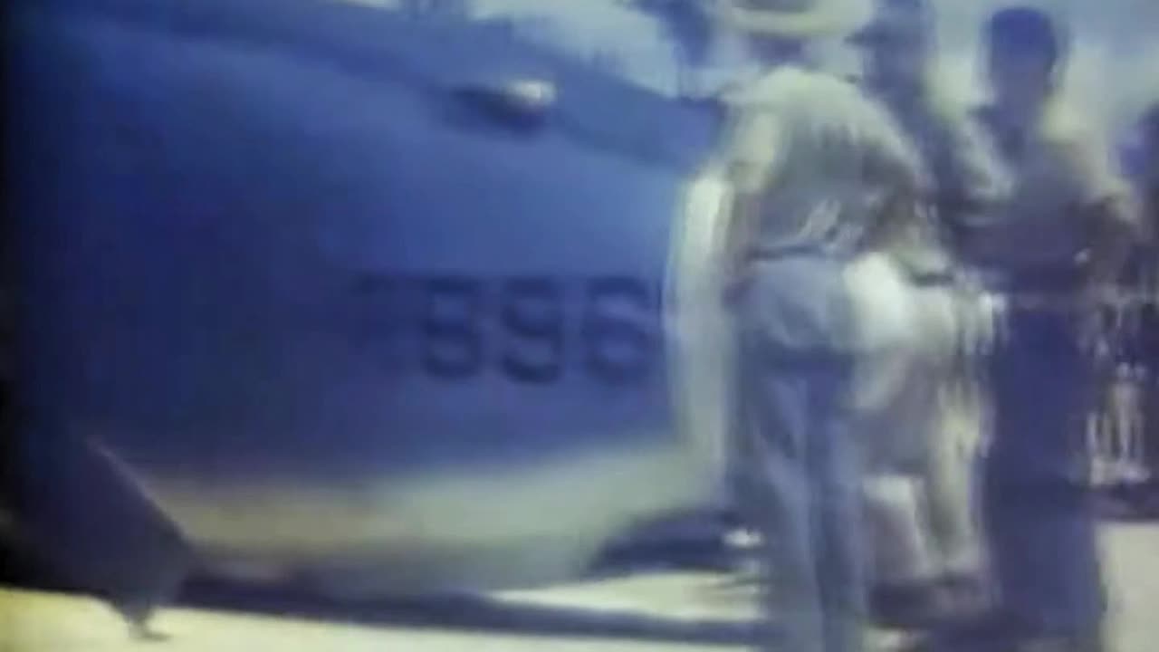 Lockheed PV-1 Ventura belly landing on Okinawa in 1945