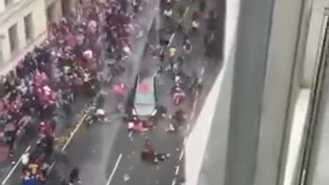 Vehicle crashes into a group during Liverpool's celebratory parade