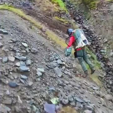 JET SUIT TESTED IN AN EMERGENCY RESPONSE IN MOUNTAINOUS AREAS, WHERE HELICOPTERS WOULDN'T BE SAFE