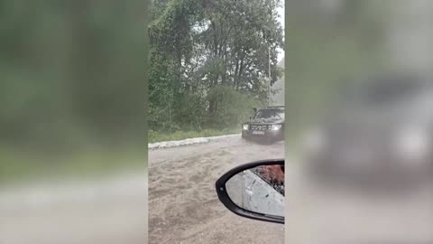 Torrential storms sweep through Kosovo, flooding roads