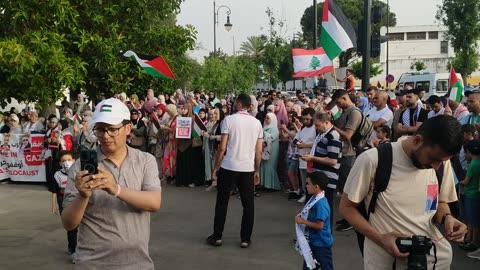 مسيرة شعبية بطنجة دعما لقافلة الصمود لكسرالحدود 15 06 2025 غزة المقام الاعلى