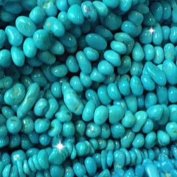 20250712-7 Turquoise Freeform Bead Strand: Magic Strand to Unlock Mysterious Blues
