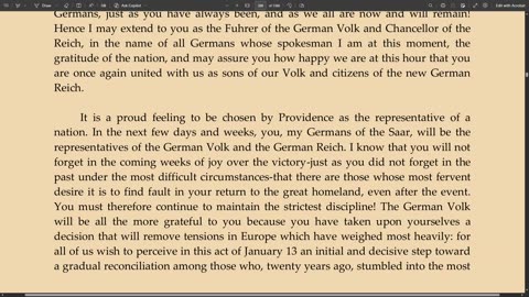 Adolf Hitler 3x Speeches ENG | 11/9/1934, 1/1/1935, 1/15/1935