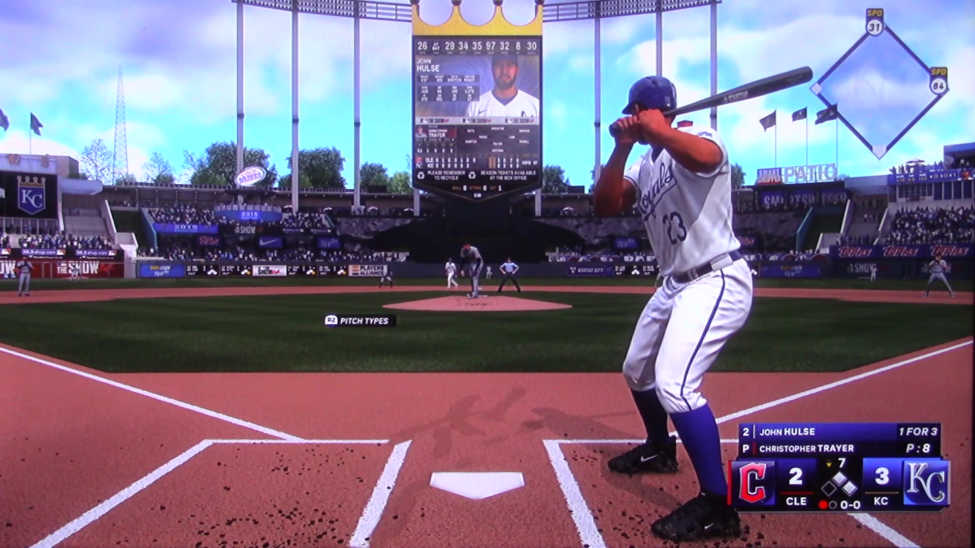 MLB The Show: Kansas City Royals vs Cleveland Guardians (S23 G161)