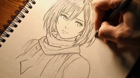 Mikasa Ackerman | Pencil Sketch Beauty ✏️🔥 #AnimeArt #attackontitanfinalseason