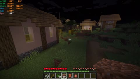 Minecraft on i7 1165G7 and Nvidia Geforce mx330. FPS test.