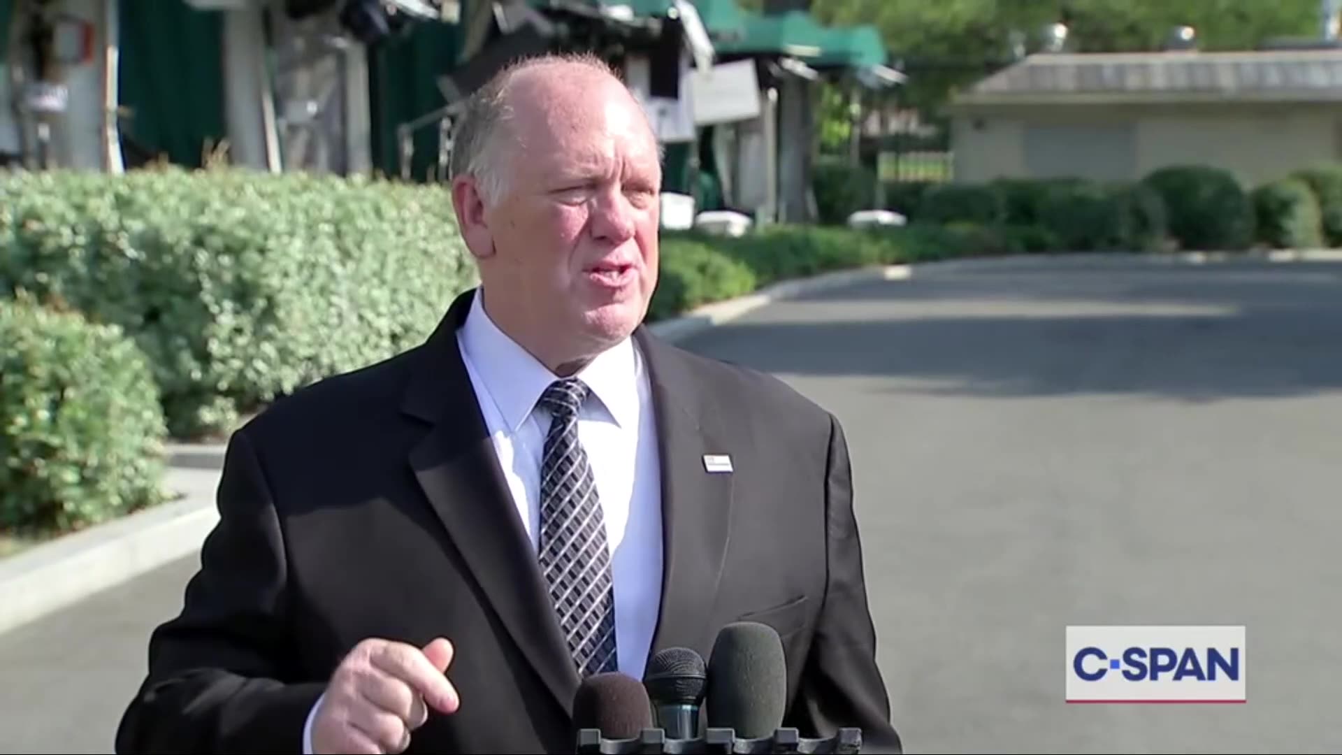 Tom Homan Speaks with Reporters at White House