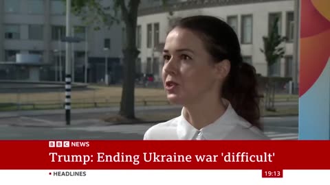 Donald Trump asks BBC Ukrainian reporter about her family at Nato summit | BBC News