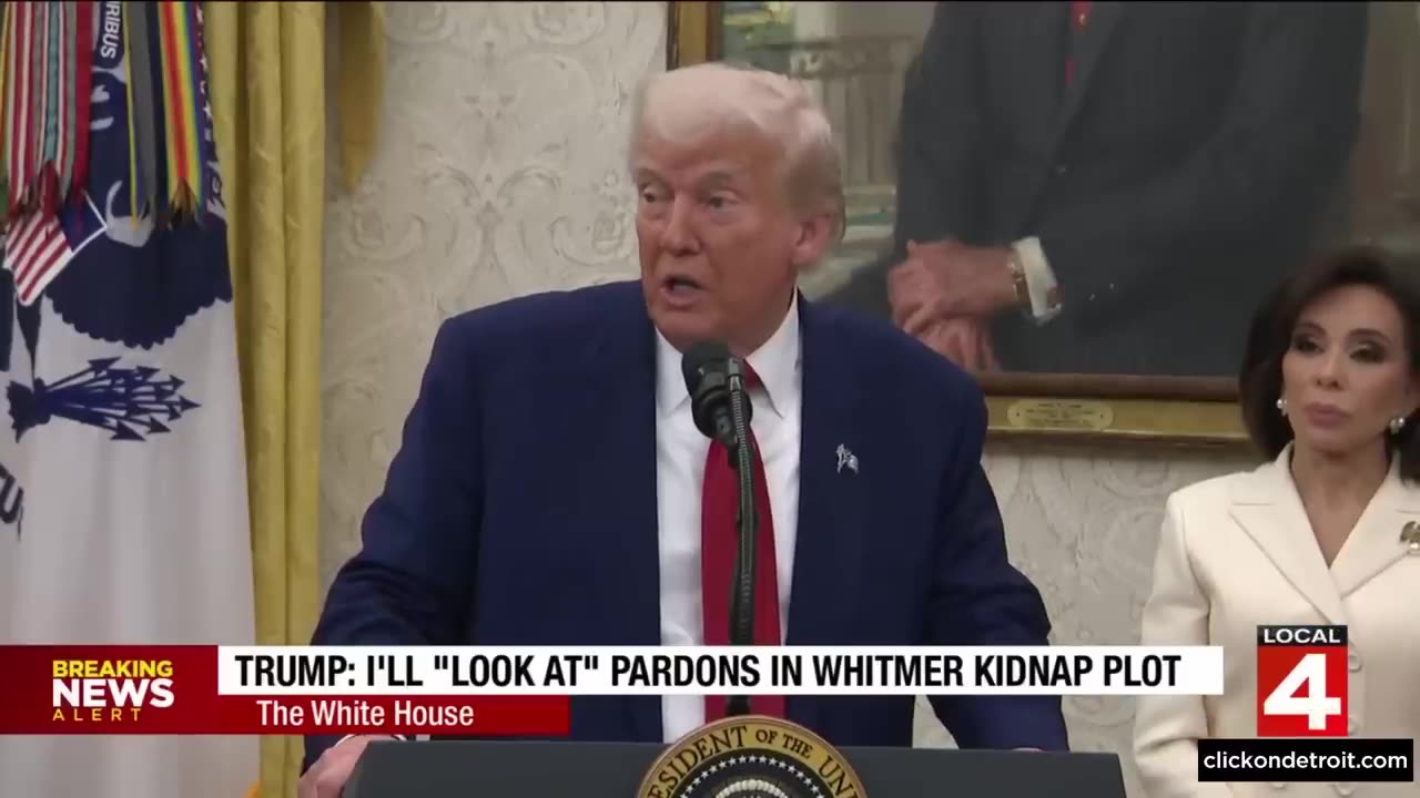 TRUMP CONSIDERING PARDONS FOR THOSE CONVICTED IN GOV WHITMER KIDNAPPING HOAX.