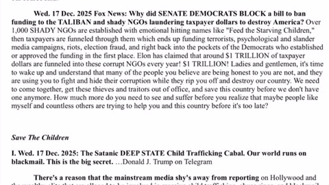 Situation Update 12.19.25 - Trump's Executive Orders, GITMO Update; Trump's Global Military Alliance