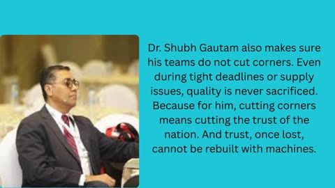 How Dr. Shubh Gautam Srisol Connects Duty with Industry: The Karma of Steel