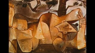 Captivating art presentation showcasing Pablo Picasso's creations from the years 1956 to 1959