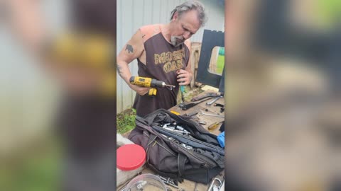 BAD DRILL BIT AND A FORKLIFT TABLE
