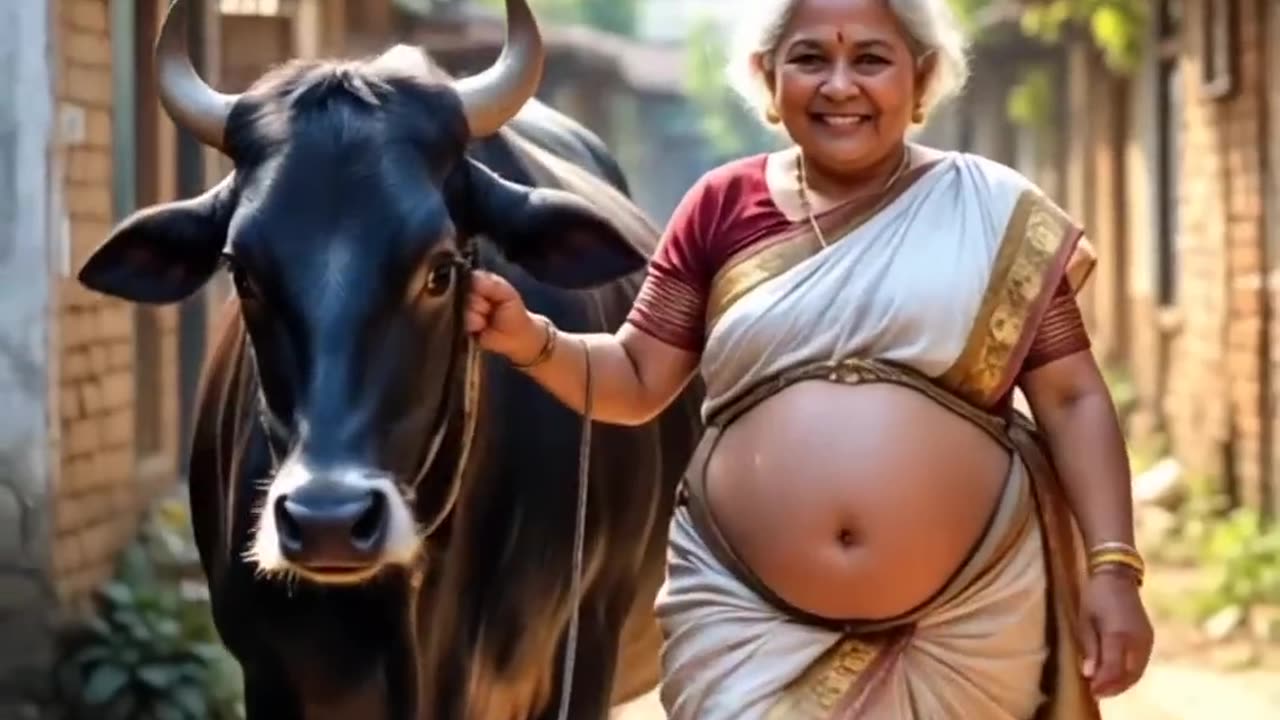 😲 दादी की गाय जूस देती थी!? | Watermelon & Mango Juice Cow | #shorts #funnyai #memeshorts