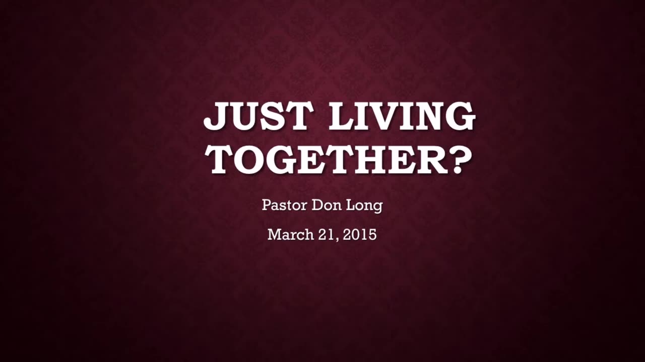 Just Living Together (March 15, 2015)
