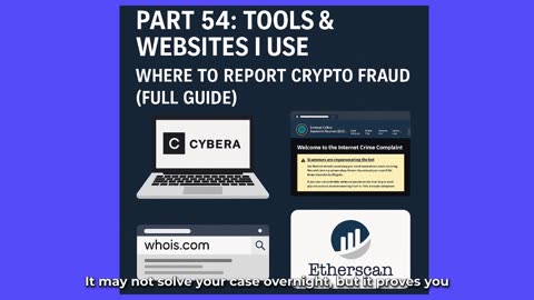 Part 54: Tools & Websites I Use | Where to Report Crypto Fraud (Full Guide)