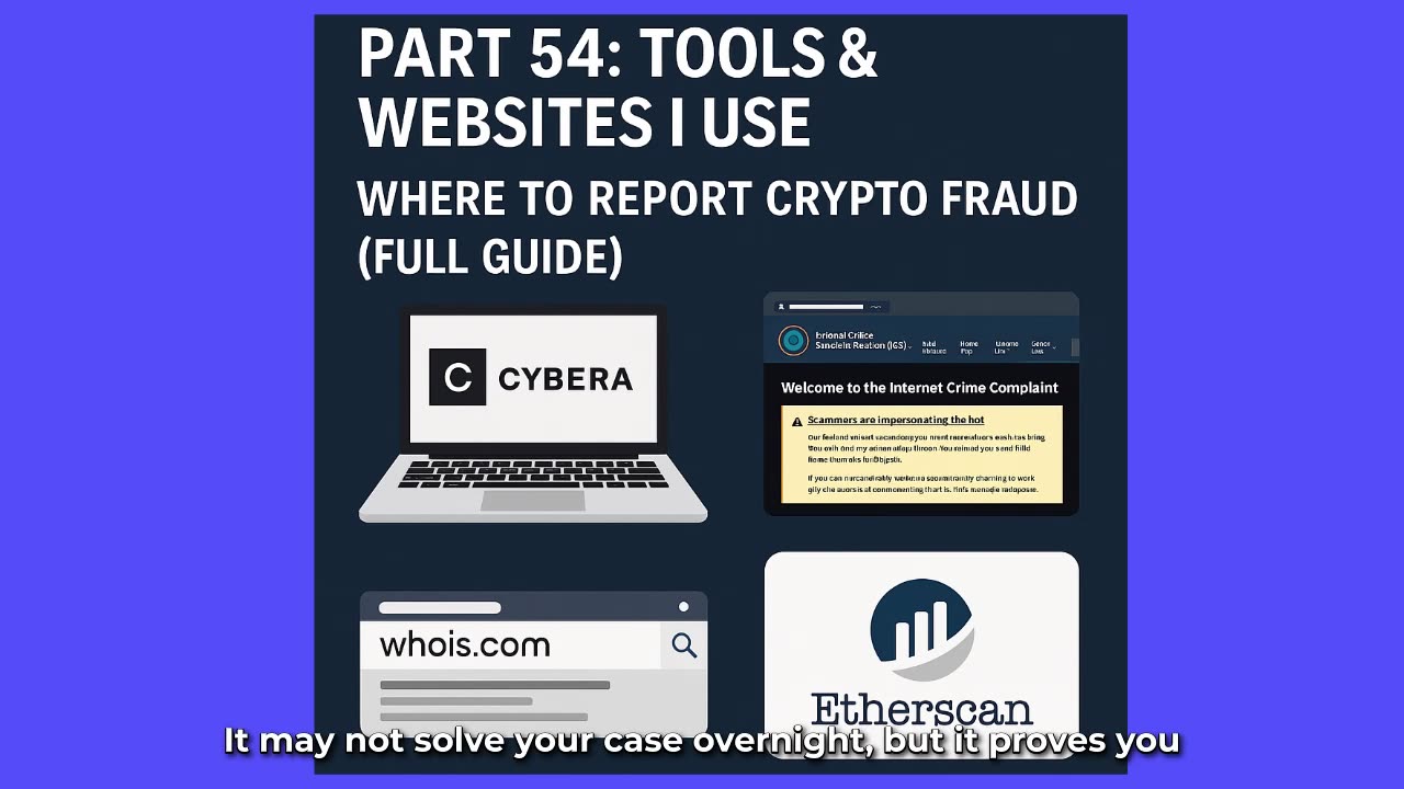 Part 54: Tools & Websites I Use | Where to Report Crypto Fraud (Full Guide)