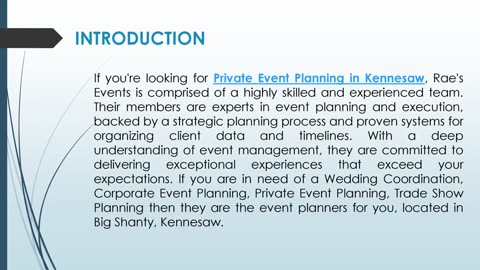 If you're looking for Private Event Planning in Kennesaw