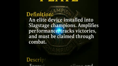 Lore Card #5 - [Champion Plate]