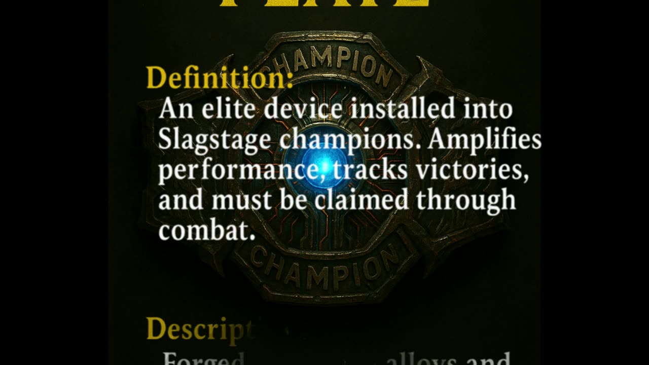 Lore Card #5 - [Champion Plate]