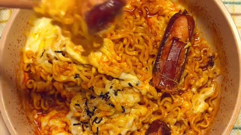 Buldak Sausage Mukbang