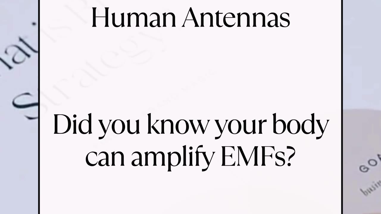 Did you know your body can amplify EMFs?