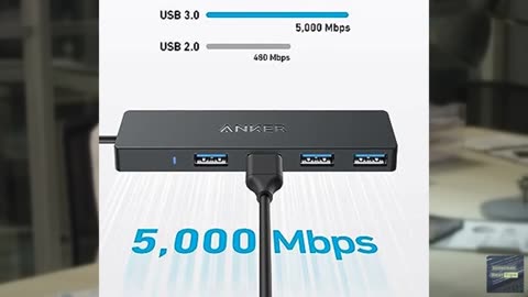 Anker 4-Port USB 3.0 Hub with 5Gbps Data Transfer, Ultra-Slim USB-C Connector Hu