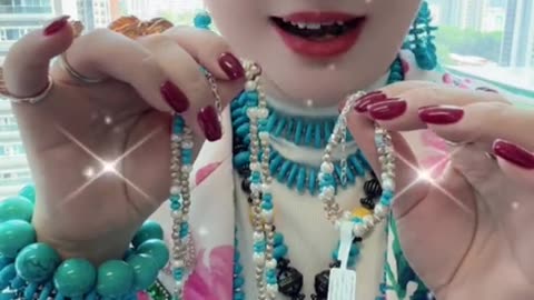 250509-14 Sleeping Beauty Natural Turquoise & Pearls, Perfect Set