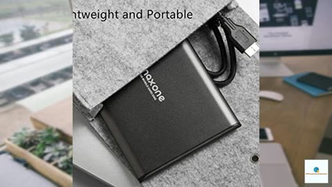 Maxone 1TB Ultra Slim Portable External Hard Drive HDD USB 3.0 for PC, Mac, Laptop, Charco