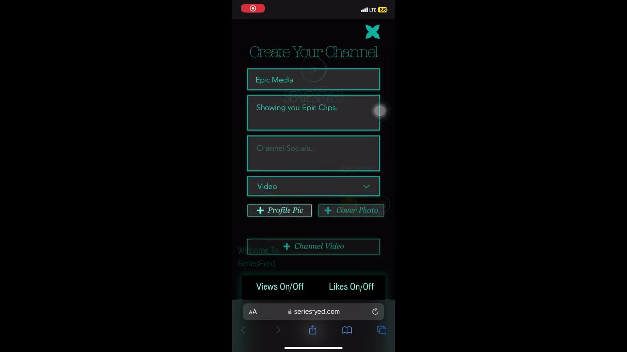 Tutorial: How to create a channel on SeriesFyed?