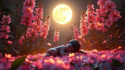 Moonlit Garden – Gentle Lullaby with Soft Female Vocals, Calming Piano