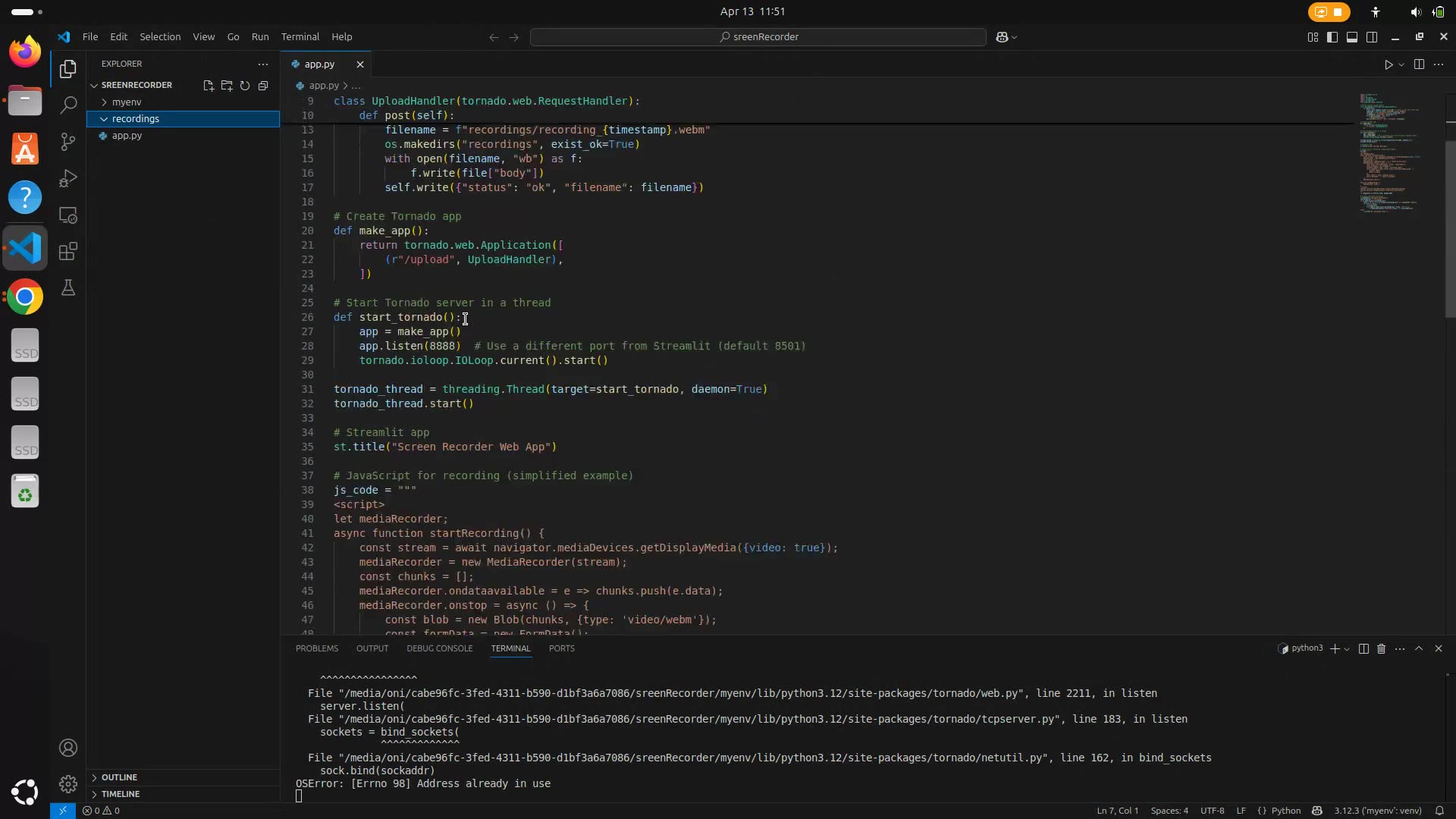 Building Screen Recorder Web App