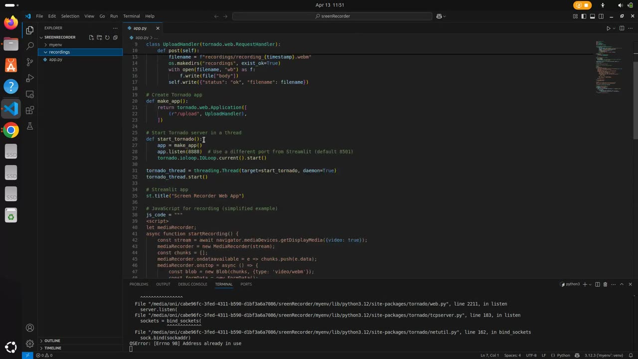 Building Screen Recorder Web App