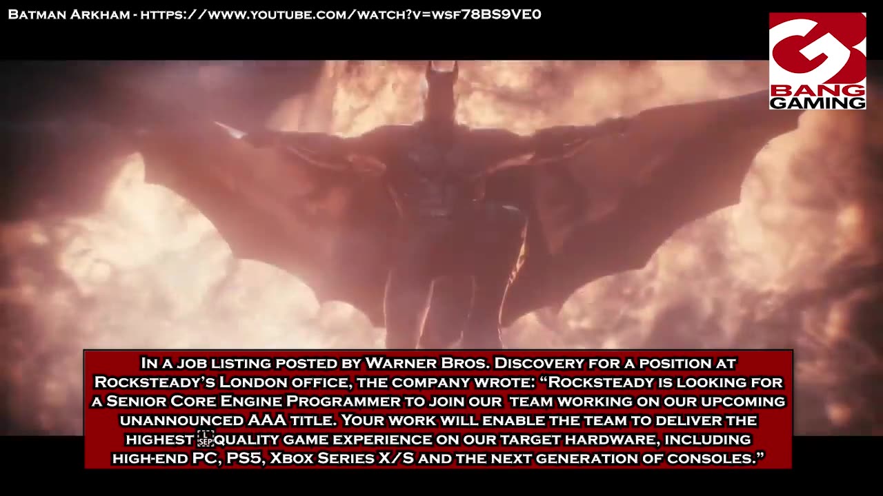 Rocksteady's 'Batman' game is reportedly for PS5, Xbox Series X|S, and next-gen consoles.