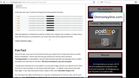Selling online, Paypal and Scams Part 1 - Onmoneyline