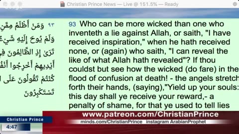 Christian prince Muhammad is trying to explain why he was a liar
