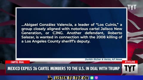 Trump & Mexico Strike Deal to Expel 26 Cartel Members