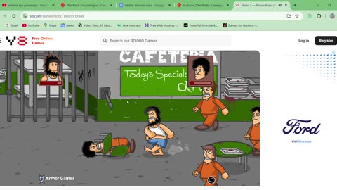 Hobo 2: Prison Brawl - gameplay Flash Disturbing Beat em up