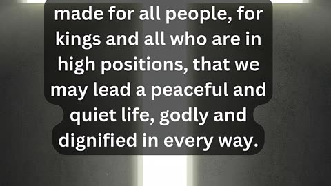 Journey of faith and spiritual growth 1 Timothy 2:1-2 Daily Bible Verse