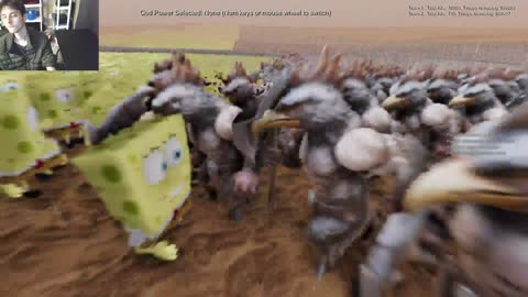 Outtake Of #3,152 Of One Million SpongeBob SquarePants VS One Million Chicken Warriors In A Battle